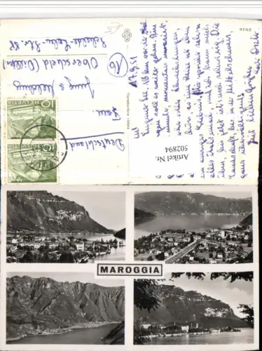 502894,Maroggia Totale Bergkulisse Mehrbildkarte Kt Tessin