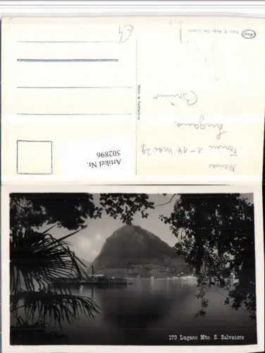 502896,Lugano Monte San Salvatore Dampfer Berg Kt Tessin