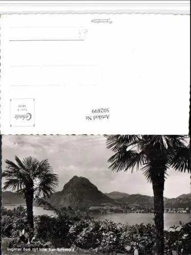 502899,Luganer See m. Monte San Salvatore Bergkulisse Kt Tessin
