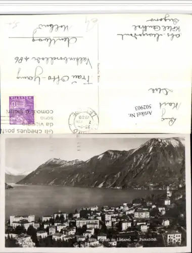 502903,Lago di Lugano Paradiso Teilansicht Bergkulisse Kt Tessin
