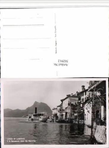 502912,Lago di Lugano San Salvatore visto Gandria Dampfer Kt Tessin