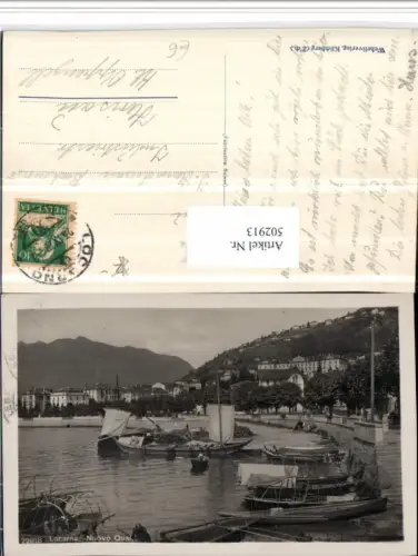 502913,Locarno Nuovo Quai Teilansicht Boote Kt Tessin