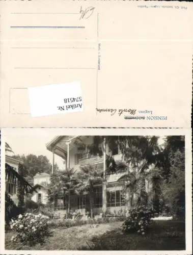 574518,tolle Foto-AK Lugano Pension Bodmer Monte Carmen Kt. Tessin