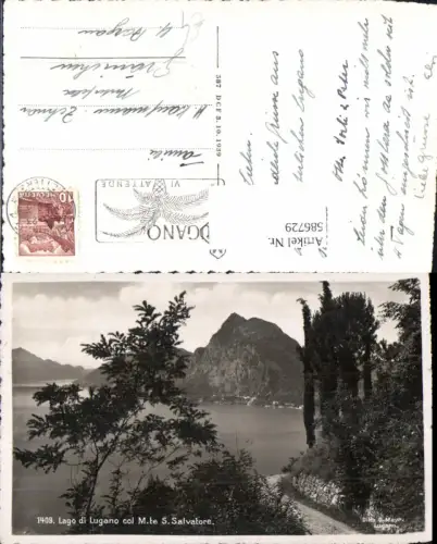 586729,Foto Ak Lago di Lugano col Monte S. Salvatore Switzerland