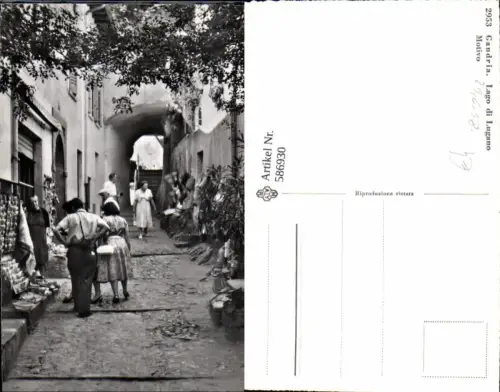 586930,Foto Ak Gandria Lago di Lugano Gassenpartie Geschäfte Switzerland