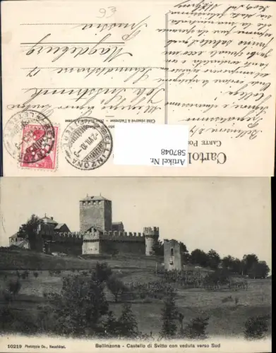 587048,Bellinzona Castello di Svitto con veduta verso sud Switzerland