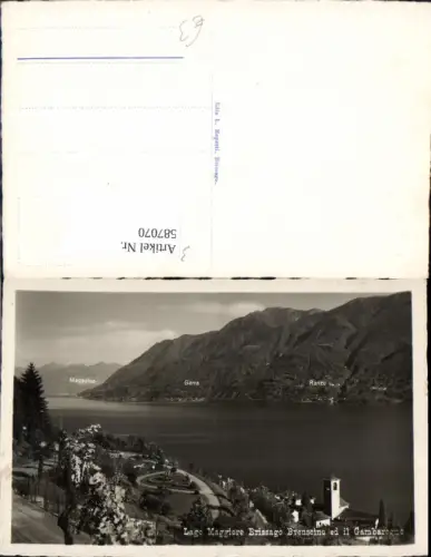 587070,Foto Ak Lago Maggiore Brissago Brensoino ed il Gambaroque Switzerland