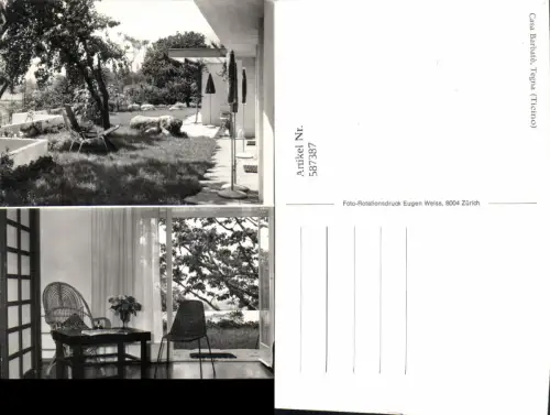 587387,Mehrbild Ak Casa Barbate Tegna Ticino Terrasse Garten u. Innen Switzerland