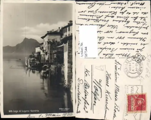 587544,Foto Ak Lago di Lugano Gandria Switzerland