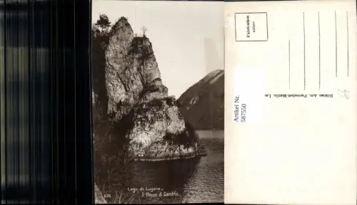 587550,Foto Ak Lago di Lugano Il Rocco di Gandria Switzerland