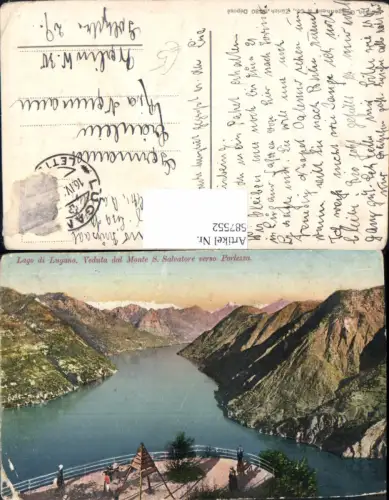 587552,Lago di Lugano Veduta dal Monte S. Salvatore verso Porlezza Switzerland