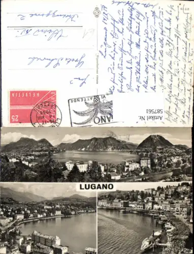 587561,Mehrbild Ak Lugano Lago di Lugano Switzerland
