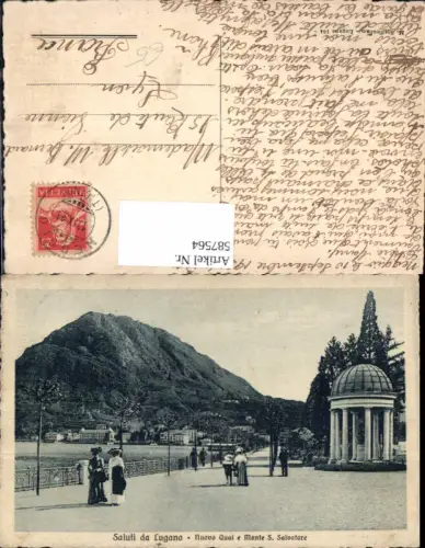 587564,Saluti da Lugano Nuovo Quai Monte S. Salvatore Lago di Lugano Switzerland