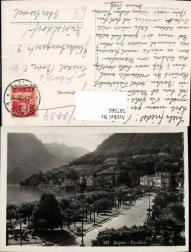 587565,Foto Ak Lugano Paradiso Lago di Lugano Switzerland