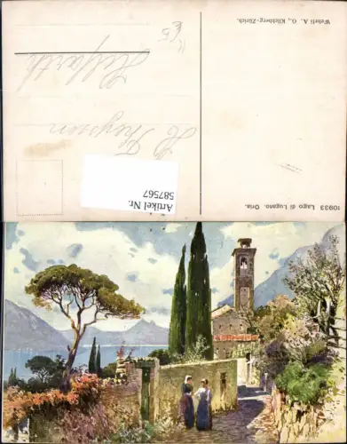 587567,Künstler Ak Oria Lago di Lugano Switzerland