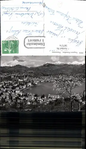 587574,Foto Ak Lugano Paradiso Panorama Lago di Lugano Switzerland