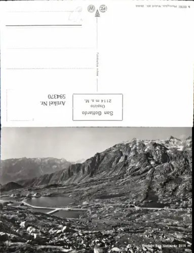 594370,Foto Ak Gotthard Hospiz San Gottardo Gotthardpass Valle Tremola Airolo
