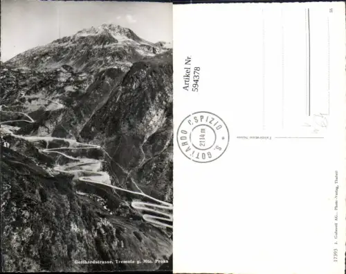 594378,Gotthardstraße Tremola g. Monte Prosa Strado del S. Gottardo Airolo pub J. Gaberell 17393