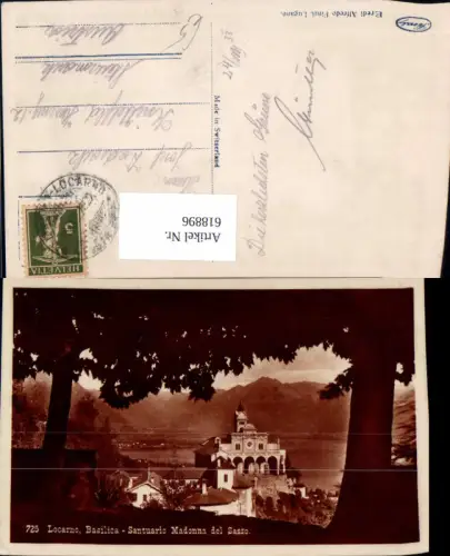 618896,Foto Ak Locarno Basilica Santuario Madonna del Sasso