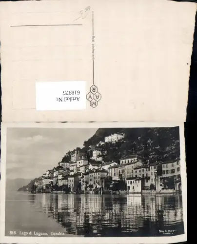 618975,Foto Ak Lago di Lugano Gandria Gandrigna