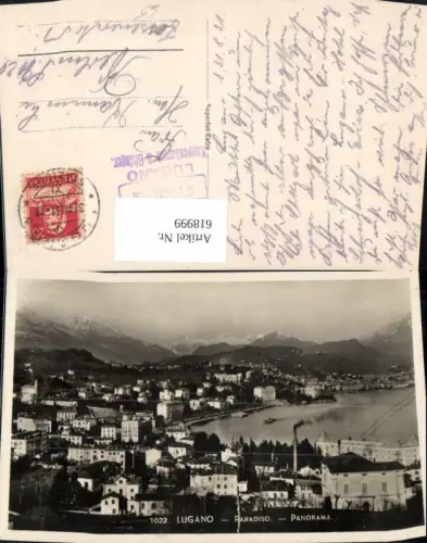 618999,Foto Ak Lugano Lugano-Paradiso Panorama