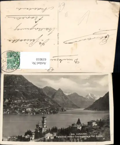 619010,Foto Ak Lugano Paradiso verso Castagnola e Val Solda