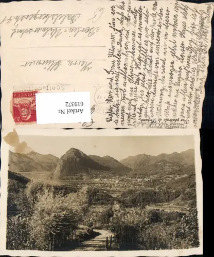 619372,Foto Ak Vue generale de Lugano