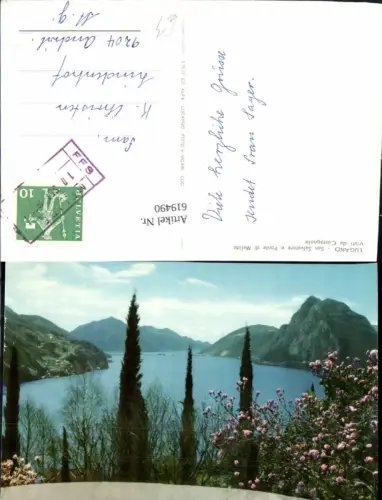 619490,Lugano San Salvatore et Ponte di Melide visti da Castagnola Castagnola-Cassarate-Ruvigliana