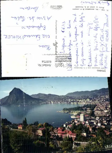 619754,Lugano Vista generale con il S. Salvartore