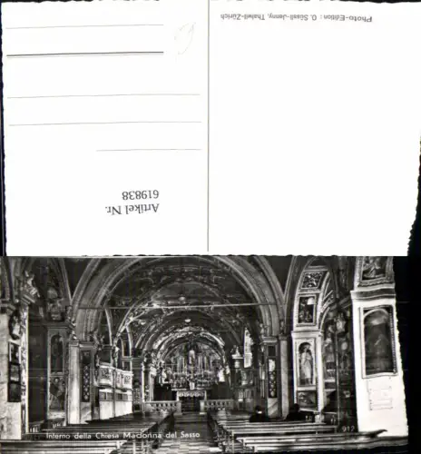 619838,Foto Ak Locarno Interno della Chiesa Madonna del Sasso
