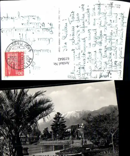 619842,Foto Ak Locarno Lungolago Palme