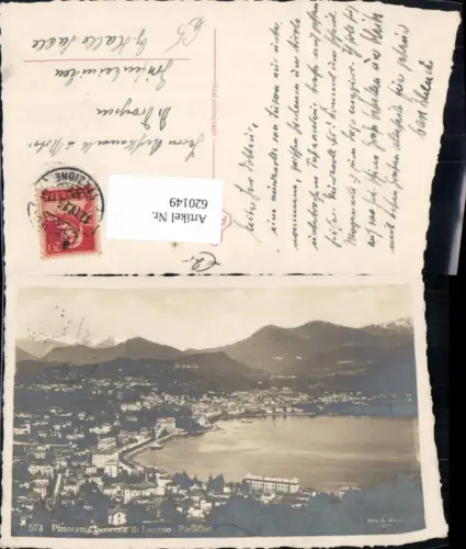 620149,Foto Ak Panorama generale di Lugano Paradiso