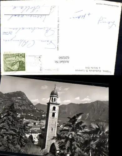 620260,Foto Ak Lugano Cattedrale S. Lorenzo e Monte Bre