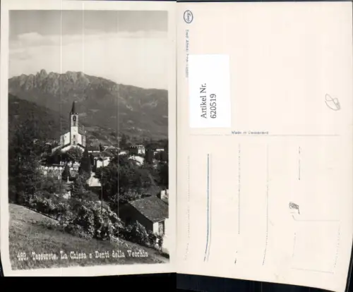 620519,Foto Ak Tesserete La Chiesa e Denti della Vecchia