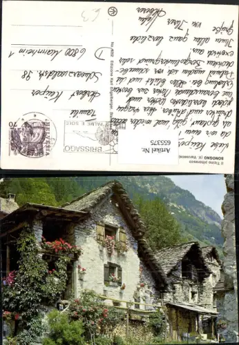 655375,Sonogno Il Ticino pittoresco Steinhäuser