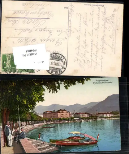 694085 Lugano Locarno Quai Pallazzo Municipale Boot