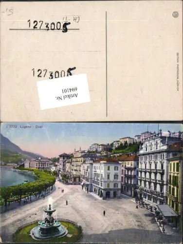694101 Lugano Locarno Lago Maggiore Quai Kai Hotel Walter brunnen