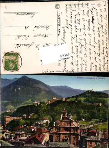 695598 Bellinzona Cattedrale Castello Tessin