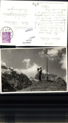 699813 Betruf Schweizer Alpen Kreuz Gipfelkreuz Sachseln gel Kreuzlingen Thurgau