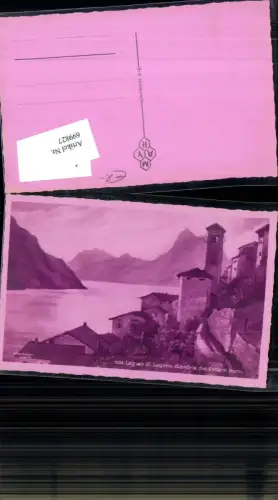 699827 Lago di Lugano Tessin Gandria del Pittore Burn