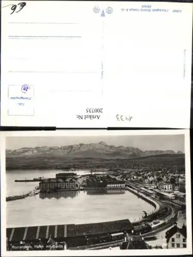 200735,Romanshorn Hafen m. Säntis Teilansicht Kt Thurgau