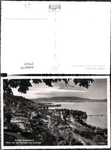 277421,Schloss Arenenberg Blick von d. Terrasse auf Untersee Kt Thurgau