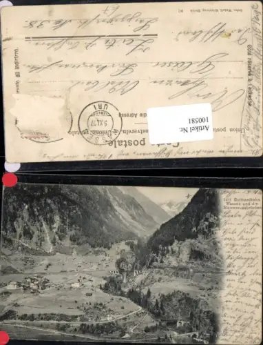 100581,Gotthardbahn Wassen und die Maienreussbrücken Amsteg Kt Uri