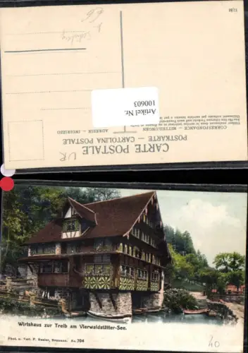 100603,Das Wirtshaus zur Treib bei Seelisberg Vierwaldstättersee Kt Uri