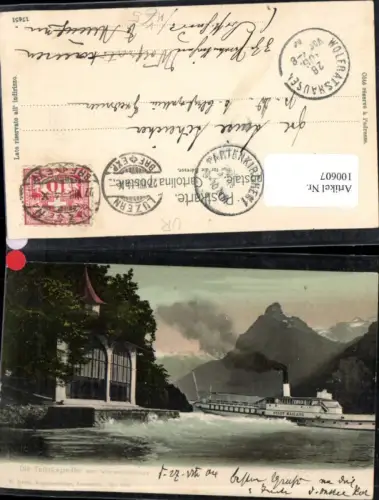 100607,Die Tellskapelle Vierwaldstättersee Dampfer Stadt Mailand pub E Goetz Nr 1603