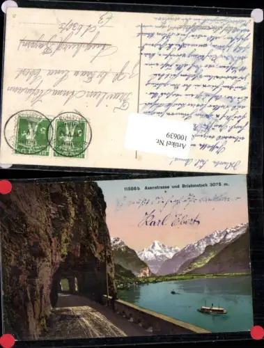 100639,Axenstraße und Bristenstock Vierwaldstättersee Kt Uri