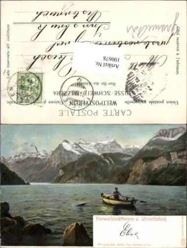 100678,Vierwaldstättersee Urirotstock Boot Goldau Kt Uri