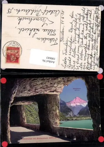 100683,Axenstraße und Bristenstock Vierwaldstättersee Kt Uri