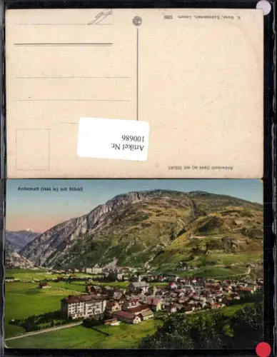 100686,Andermatt mit Stöckli Totale Kt Uri