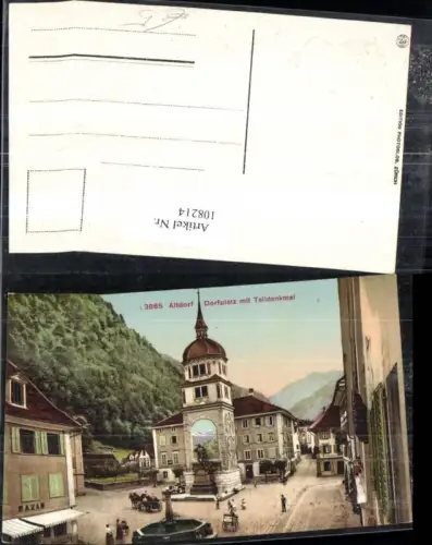 108214,Altdorf Dorfplatz m. Telldenkmal Kanton Uri